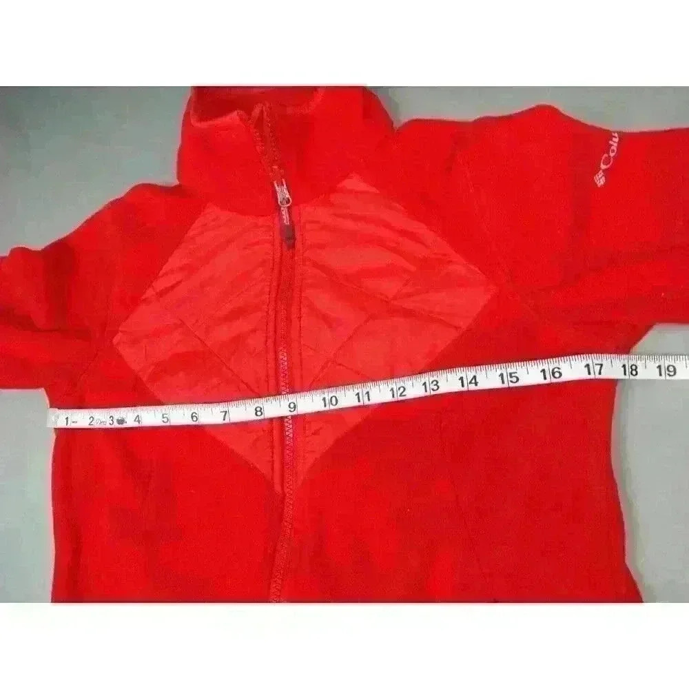 Columbia Interchange Womens Size Small Fleece‎ Sweater Full Zip Red Jacket - Picture 2 of 9